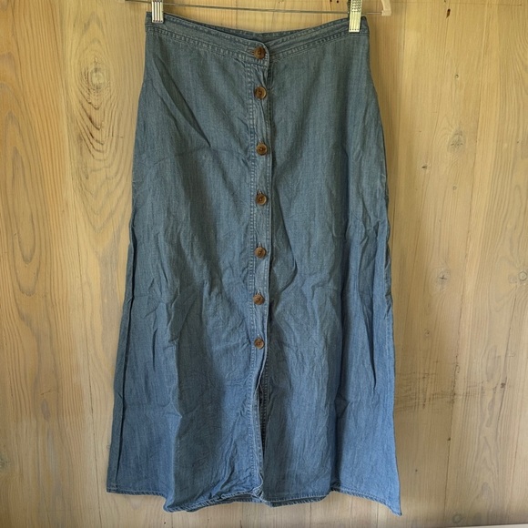 Gap Denim Maxi Skirt Size 4 - Picture 1 of 7